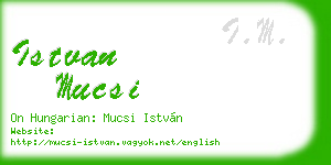 istvan mucsi business card